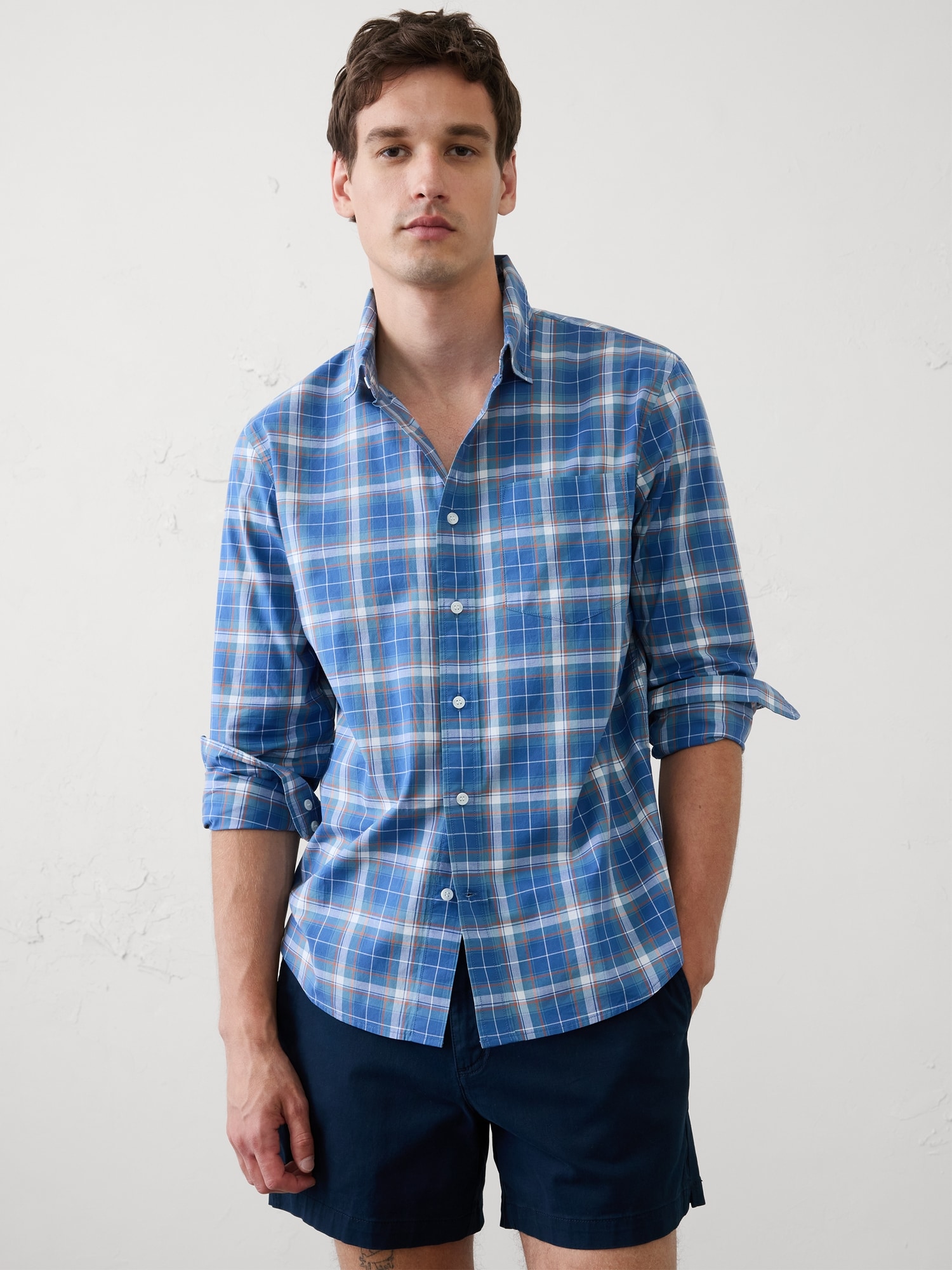 Image number 1 showing, Standard-Fit Softwash Cotton Shirt