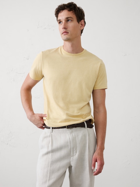 Standard-Fit Premium Wash Crew-Neck T-Shirt