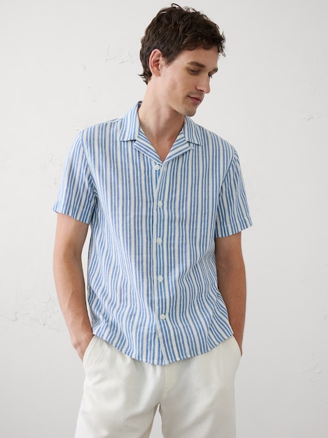 Standard-Fit Textured Resort Shirt