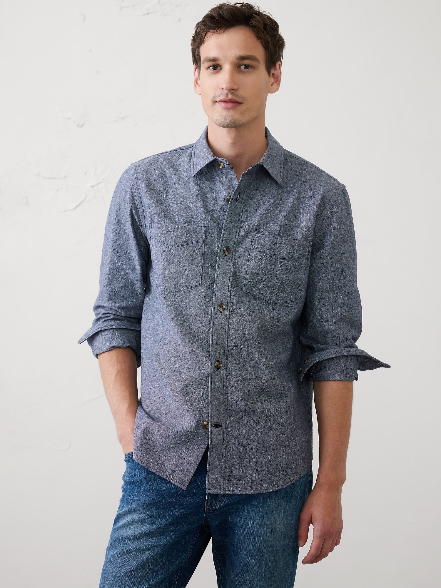 Image number 1 showing, Standard-Fit Textured Shirt