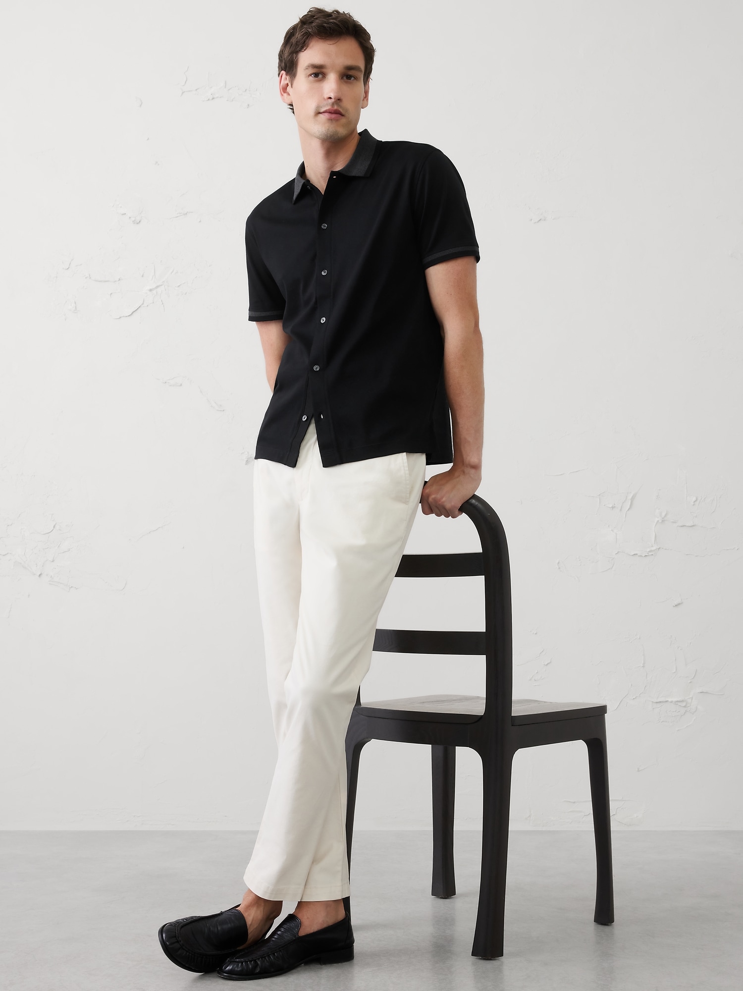 Image number 1 showing, Slim-Fit Luxe Touch Button-Down Polo
