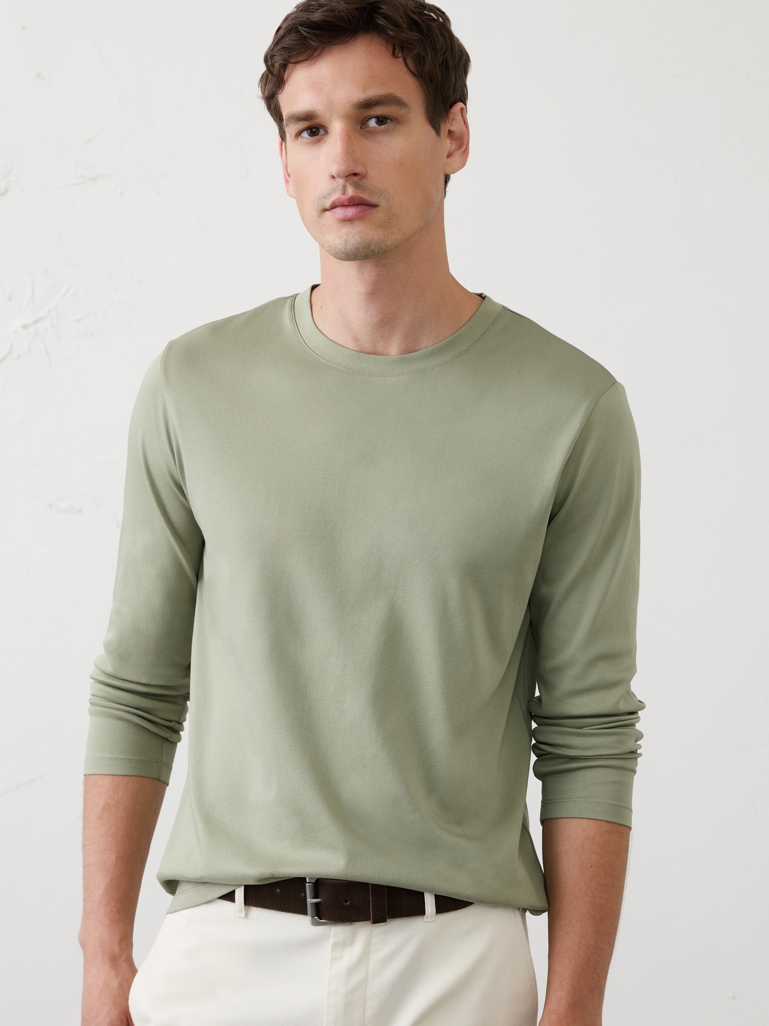 Image number 1 showing, Slim-Fit Luxe Touch Long-Sleeve T-Shirt