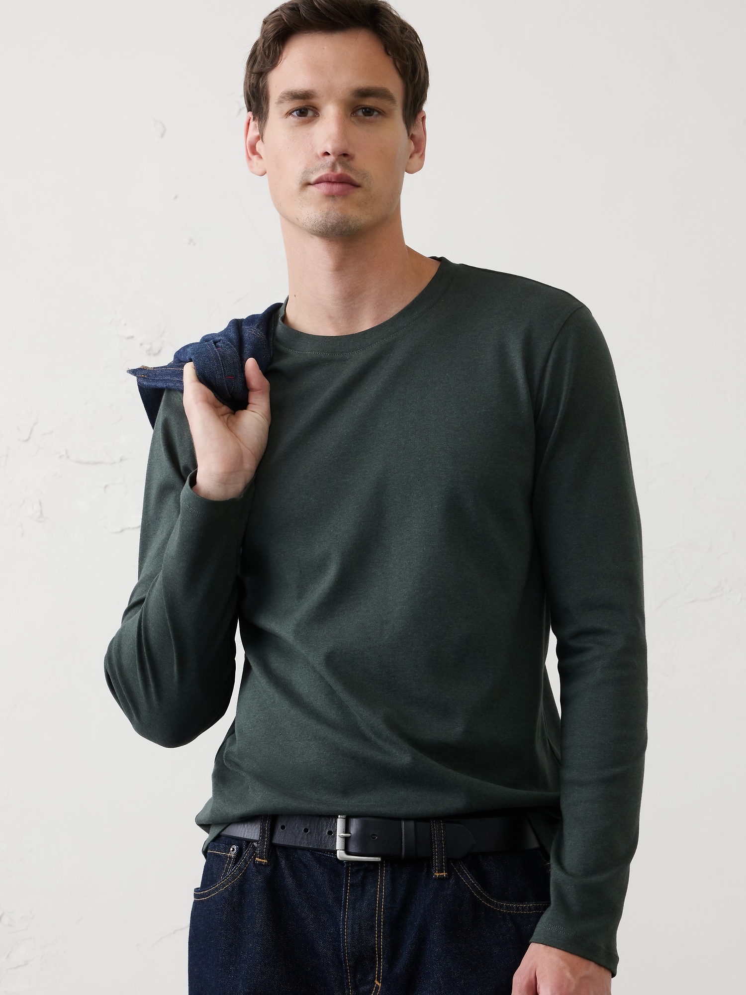 Image number 1 showing, Slim-Fit Luxe Touch Long-Sleeve T-Shirt