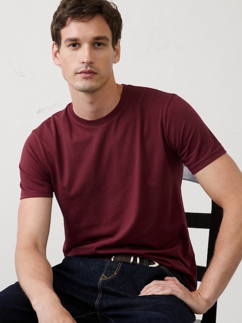 Standard-Fit Premium Wash Crew-Neck T-Shirt