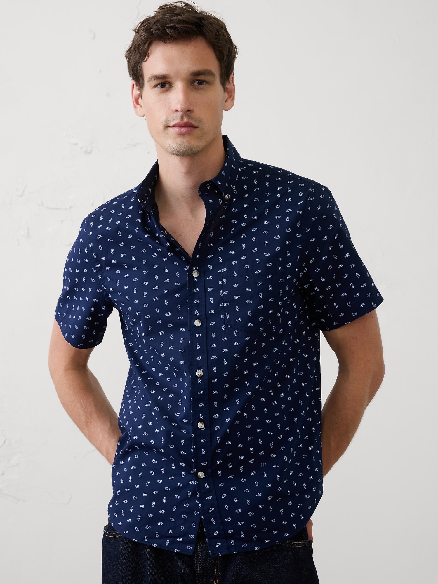 Image number 1 showing, Slim-Fit Softwash Cotton Shirt