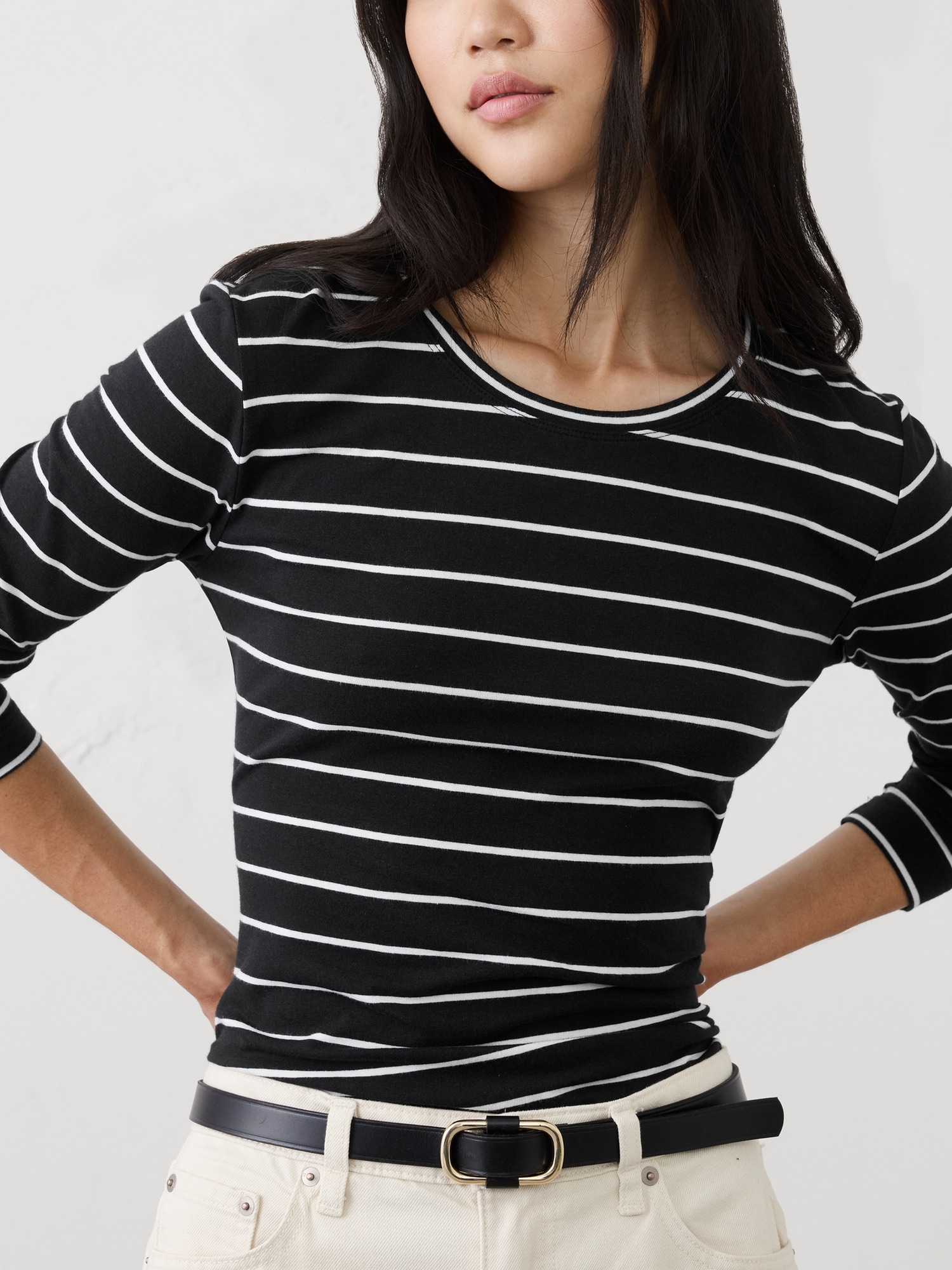 Image number 3 showing, Timeless Long-Sleeve Crew-Neck T-Shirt