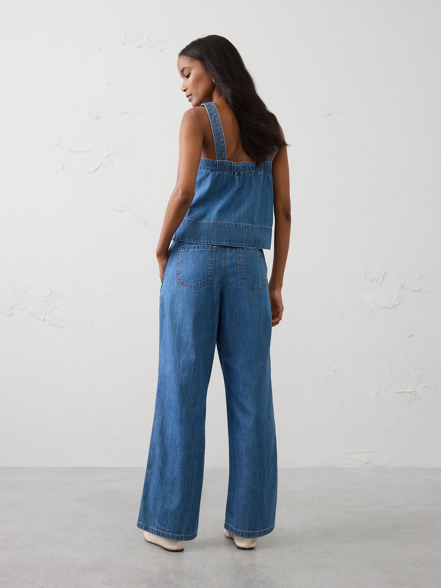 Image number 2 showing, Straight-Leg Mid-Rise Summerweight Pull-On Jean