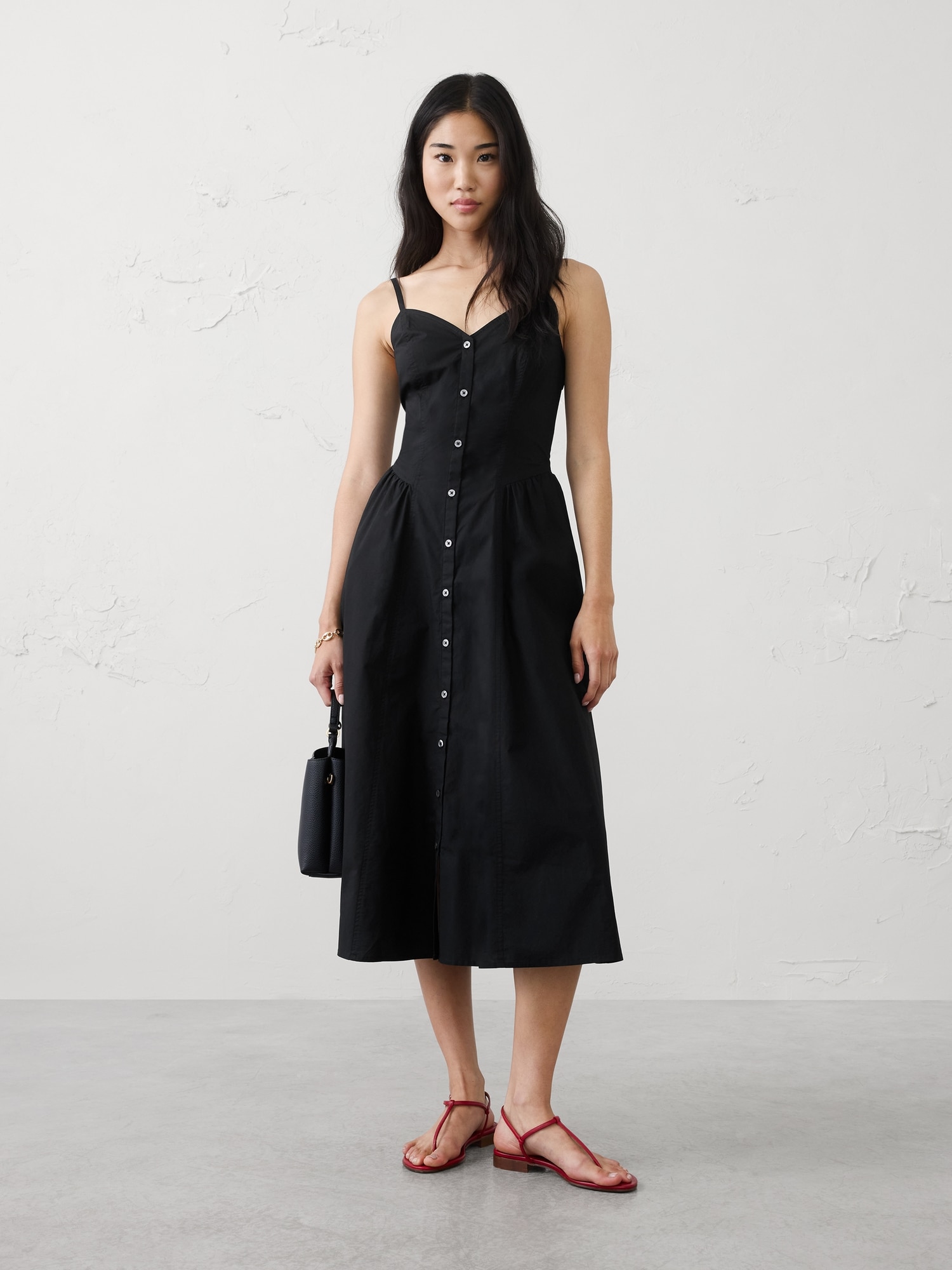 Image number 1 showing, Shirred-Hip Midi Dress