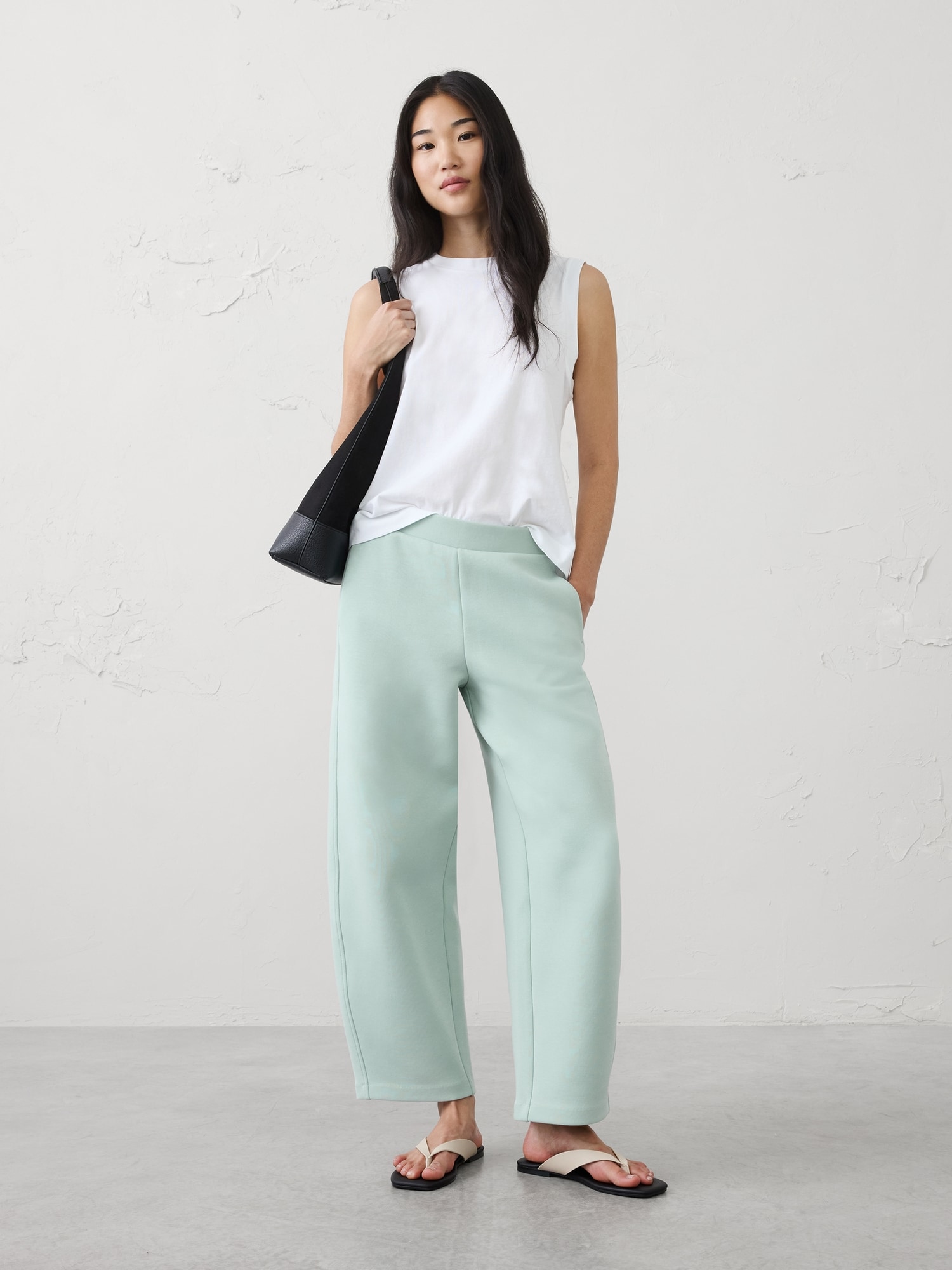 Image number 1 showing, Weekender Barrel-Leg Mid-Rise Pant