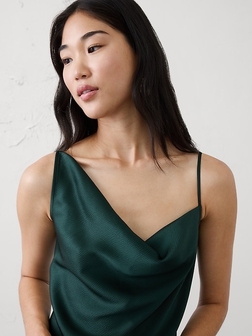 banana republic factory satin dress Satin Twist Shoulder Maxi Dress