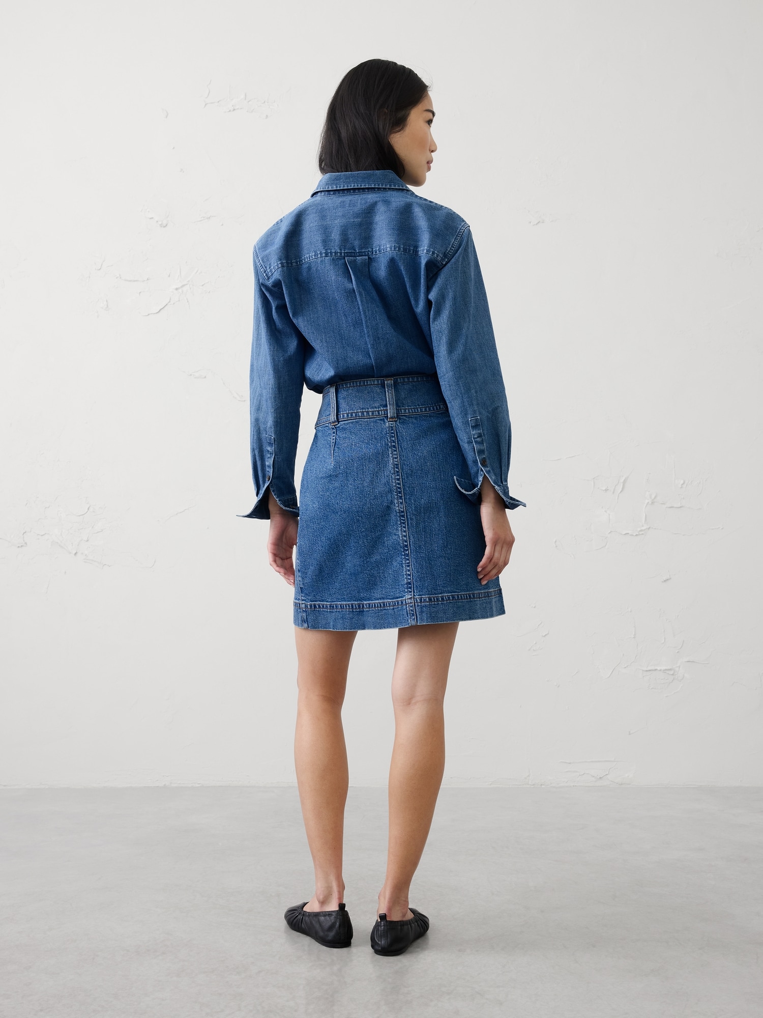 Image number 2 showing, Denim Button-Down Mini Skirt