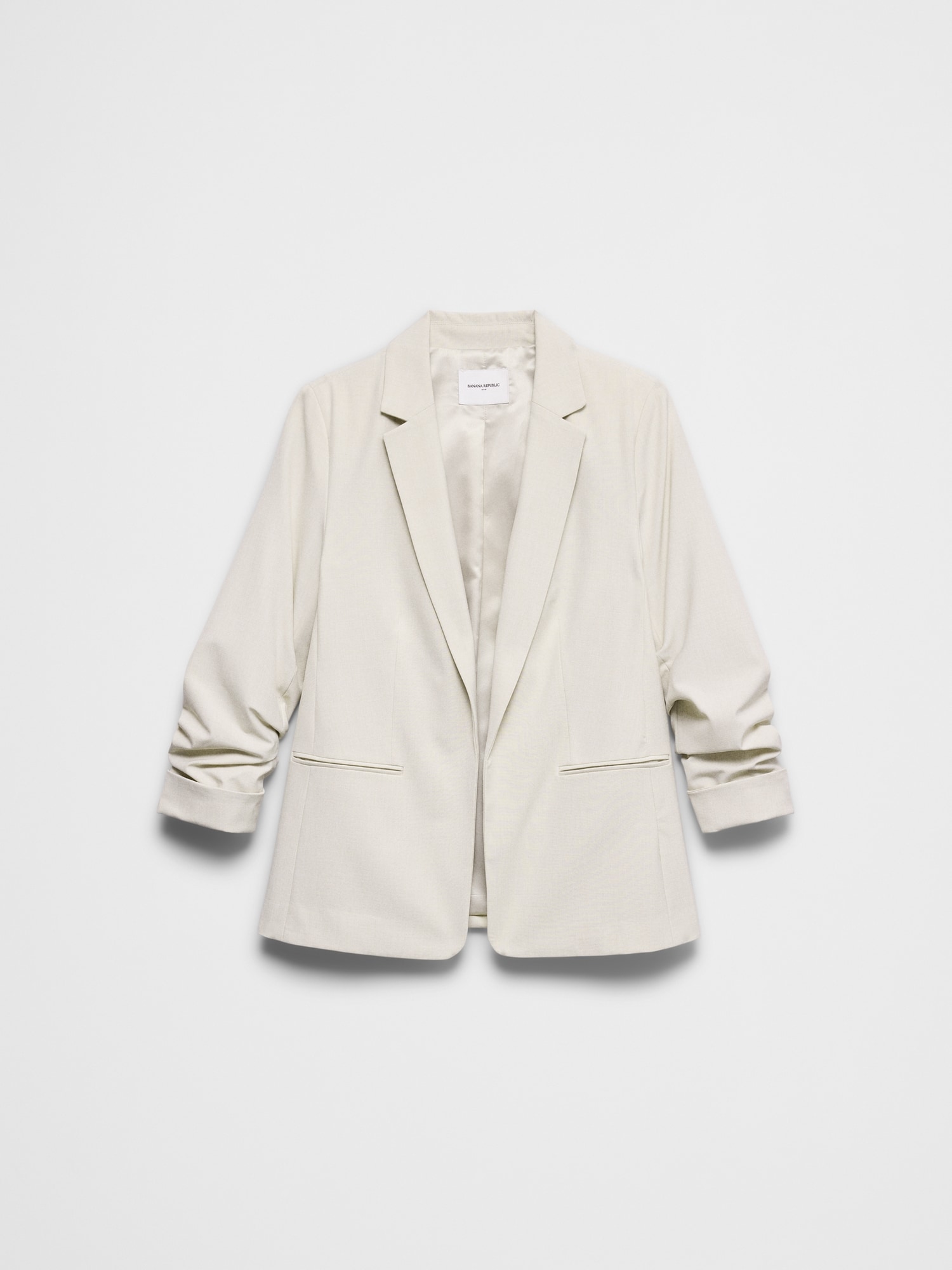 Image number 4 showing, Sculpted Stretch Ruched-Sleeve Blazer