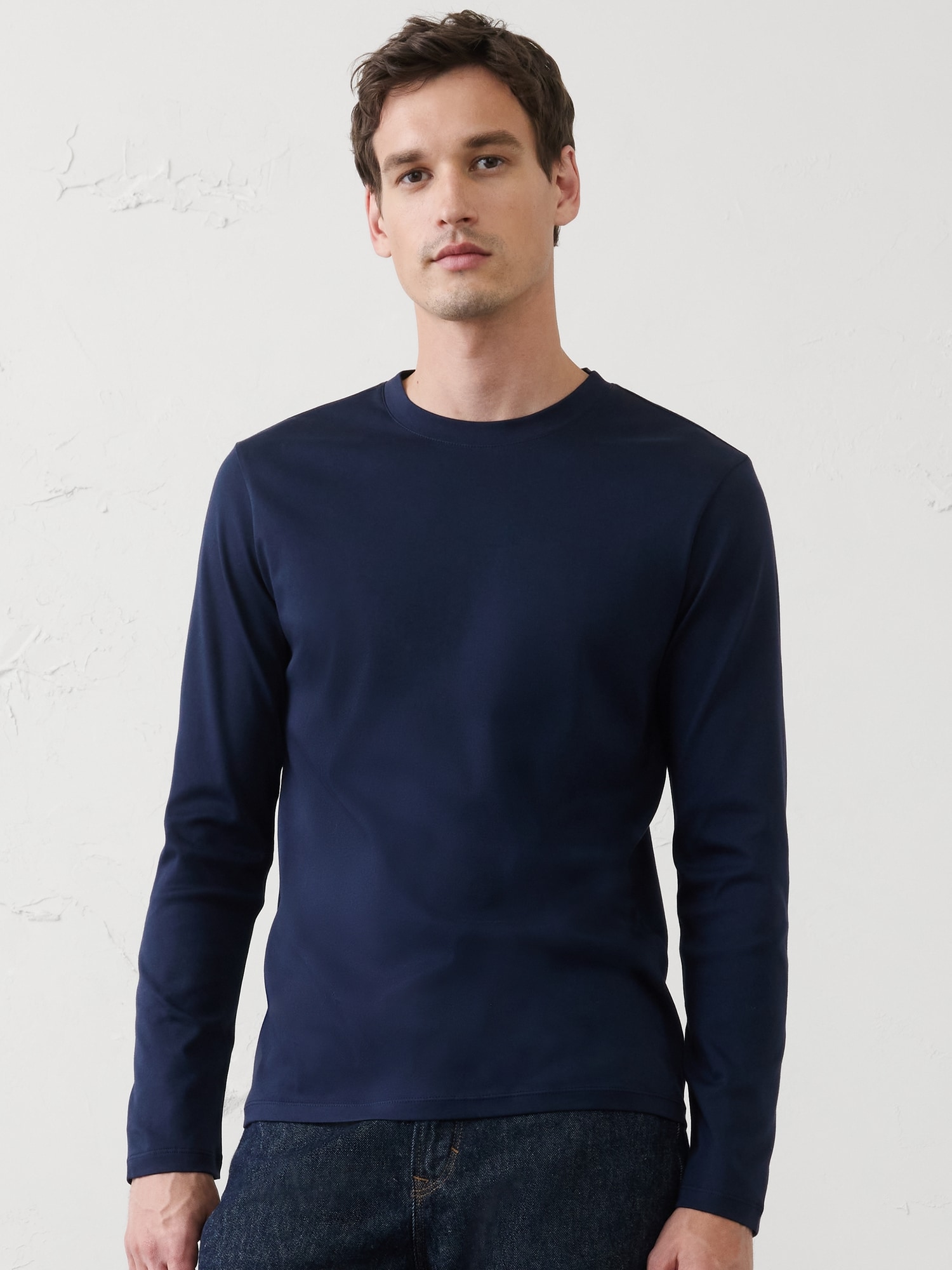 Image number 1 showing, Slim-Fit Luxe Touch Long-Sleeve T-Shirt