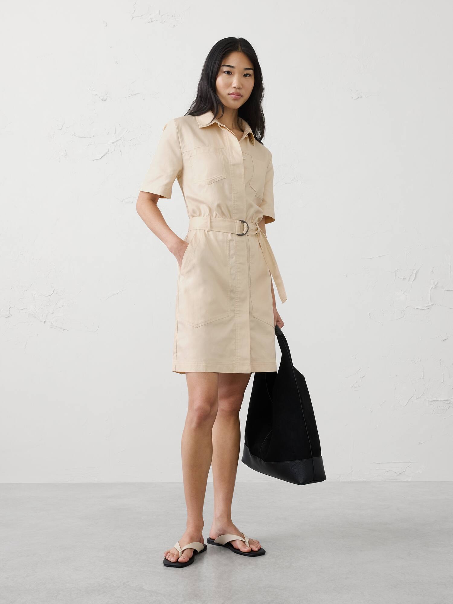 Utility Mini Shirtdress