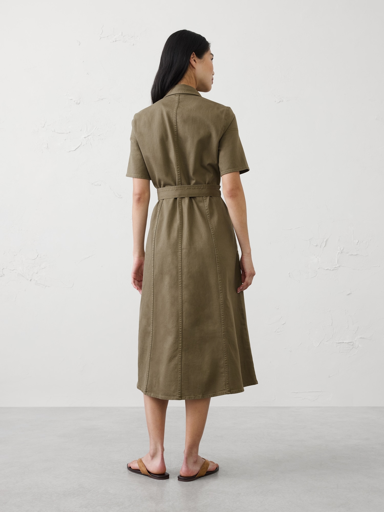 Image number 2 showing, Denim Midi Shirtdress