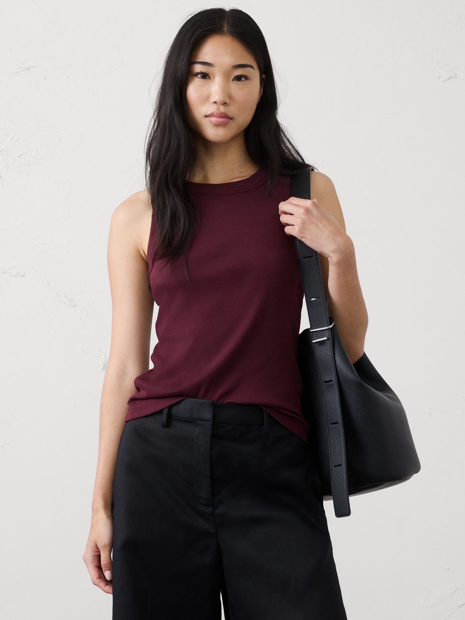Image number 1 showing, Ribbed Racer Tank