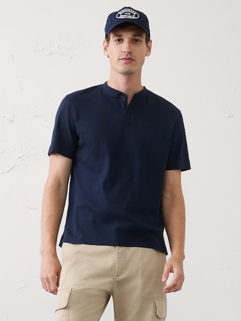 Standard-Fit Light Pointelle Henley