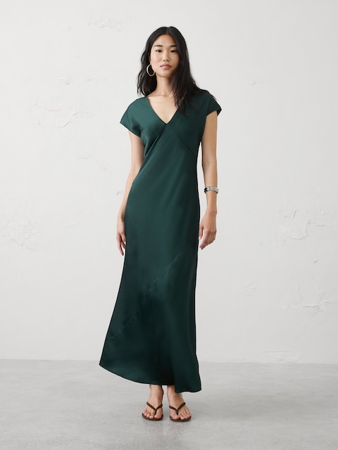 Flutter-Sleeve Maxi Dress