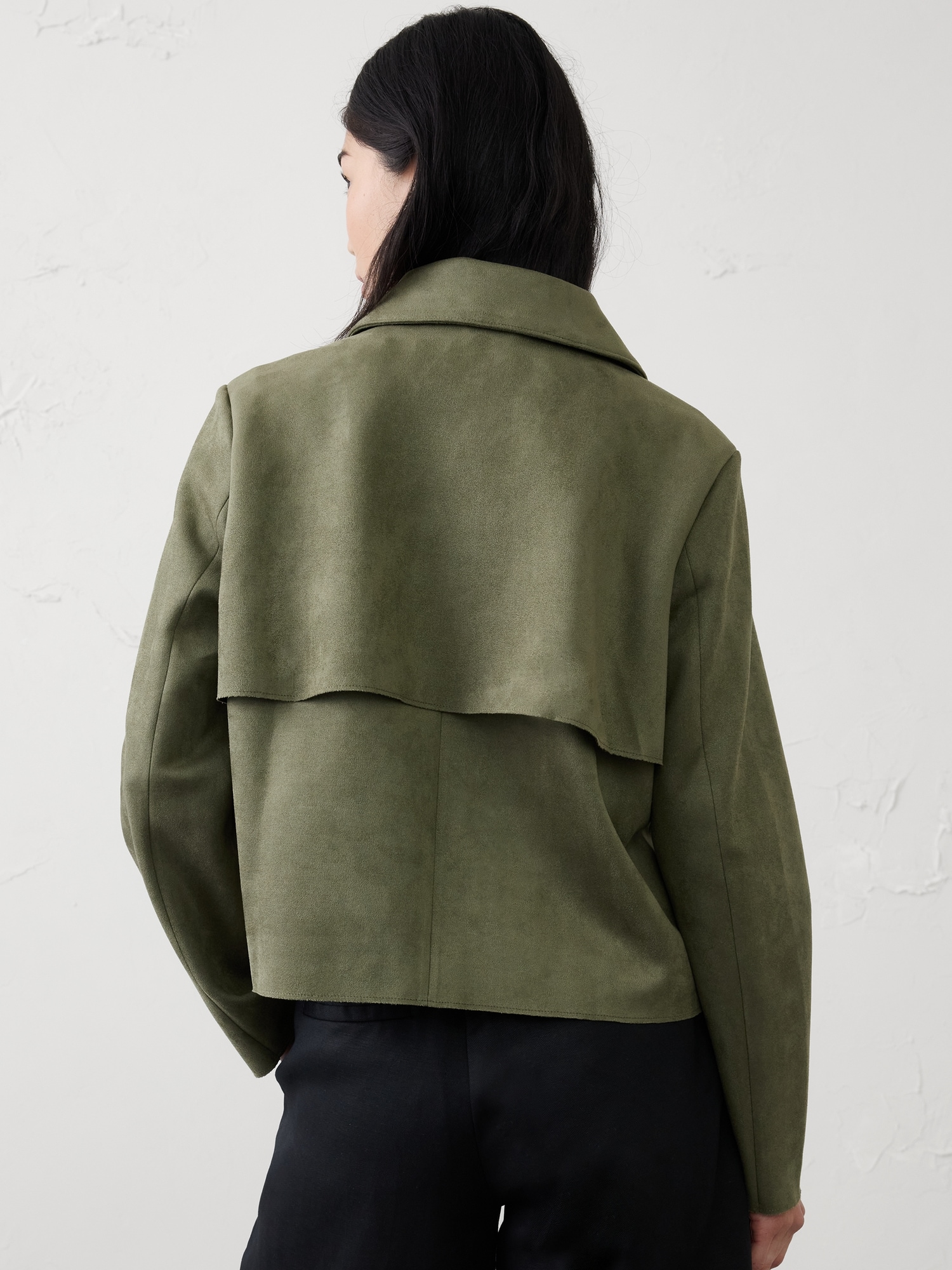 Image number 2 showing, Vegan Suede Short Trench