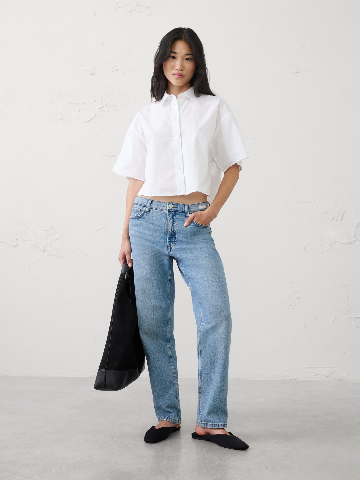 Image number 1 showing, Boxy Cropped Shirt