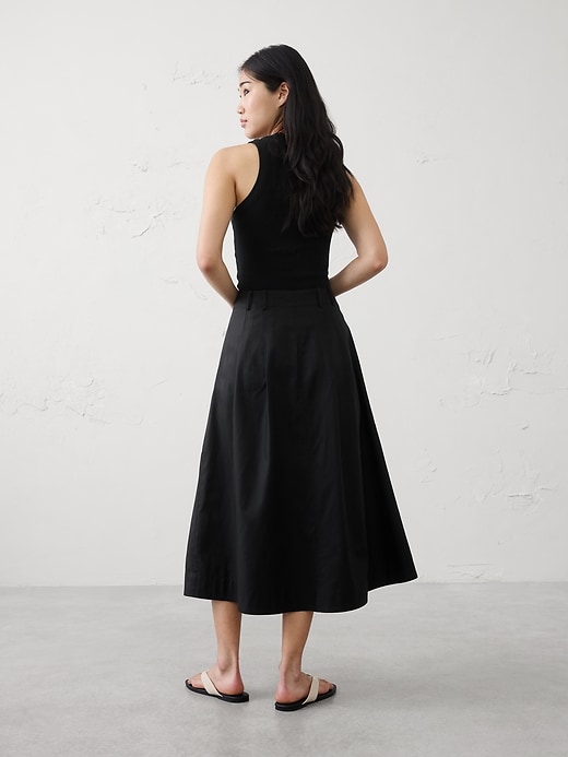 Seamed Button-Front Midi Skirt | Banana Republic Factory