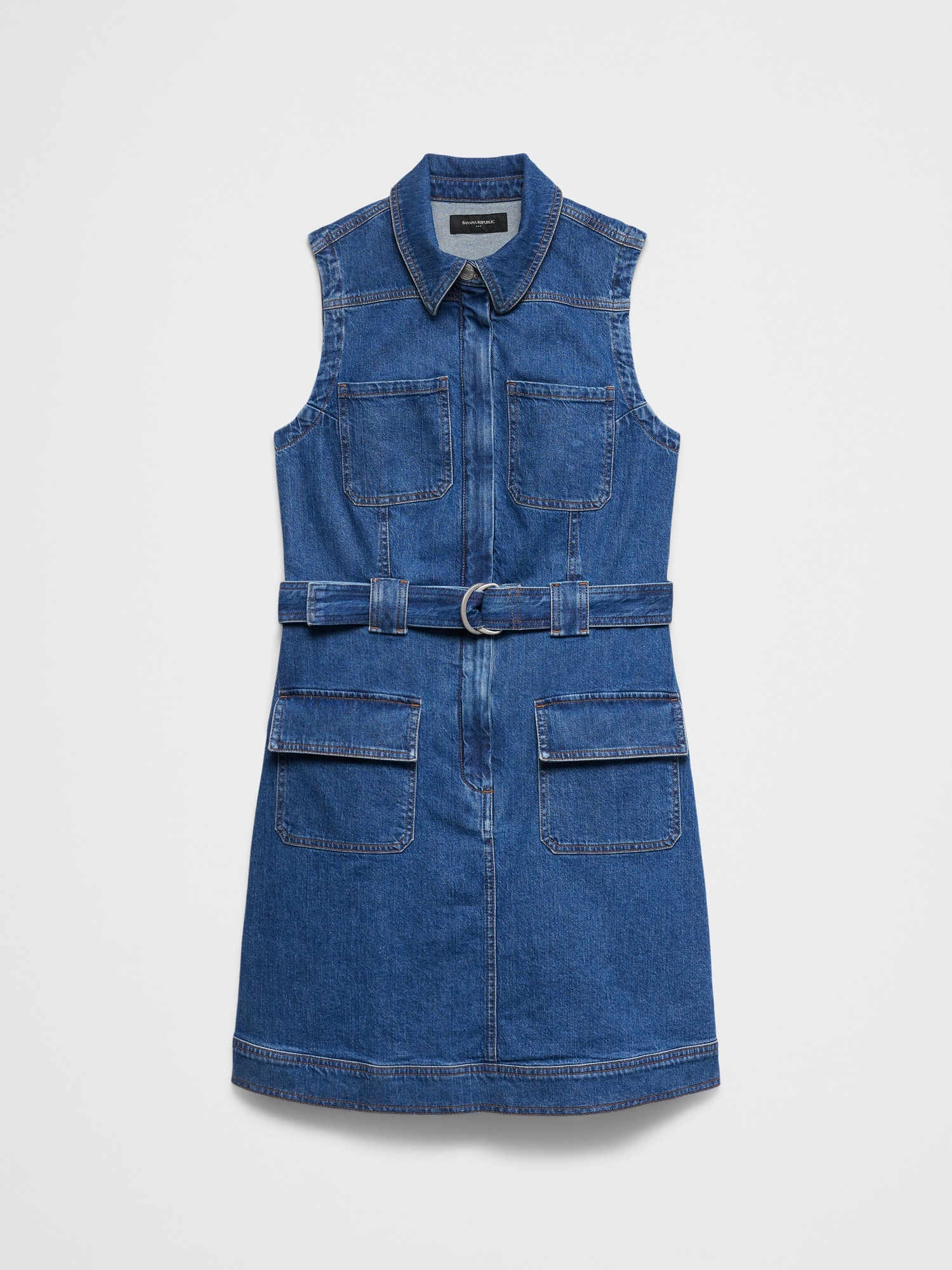 Image number 4 showing, Patchwork Denim Utility Mini Dress