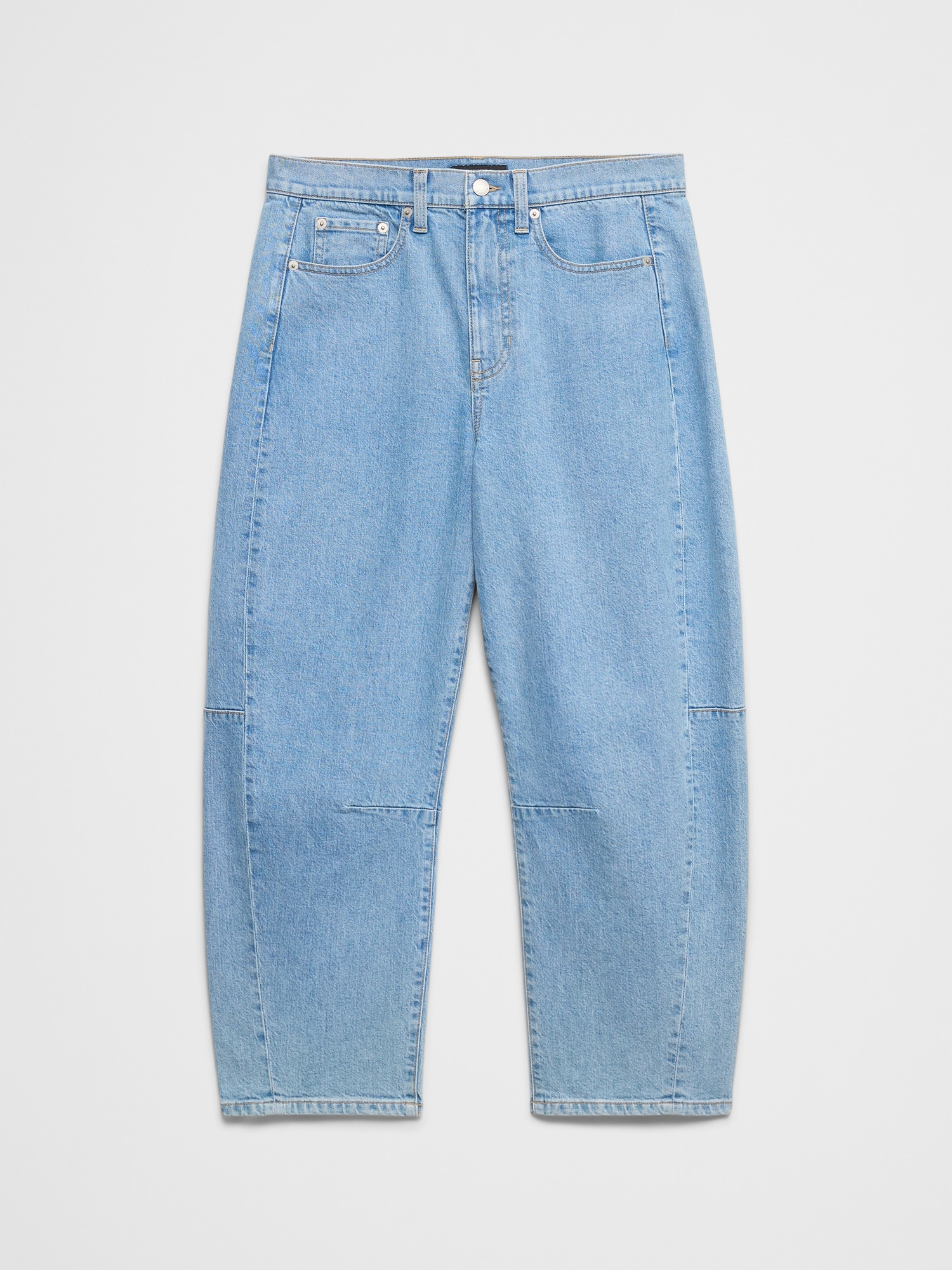 Image number 4 showing, Barrel-Leg Mid-Rise Jean