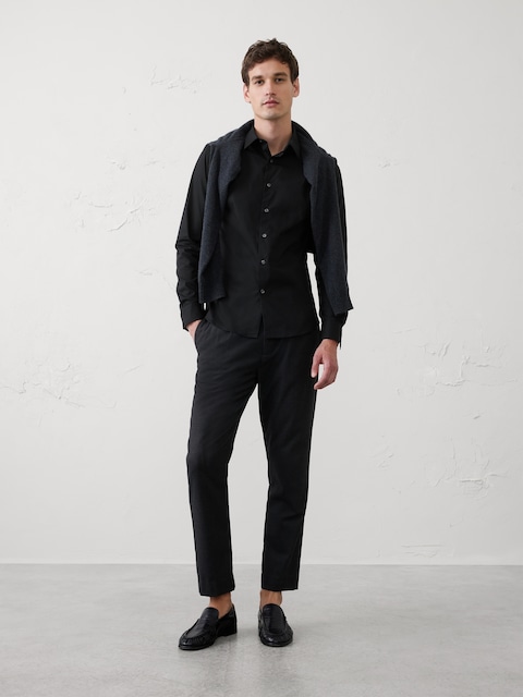Slim-Fit Untucked Dress Shirt