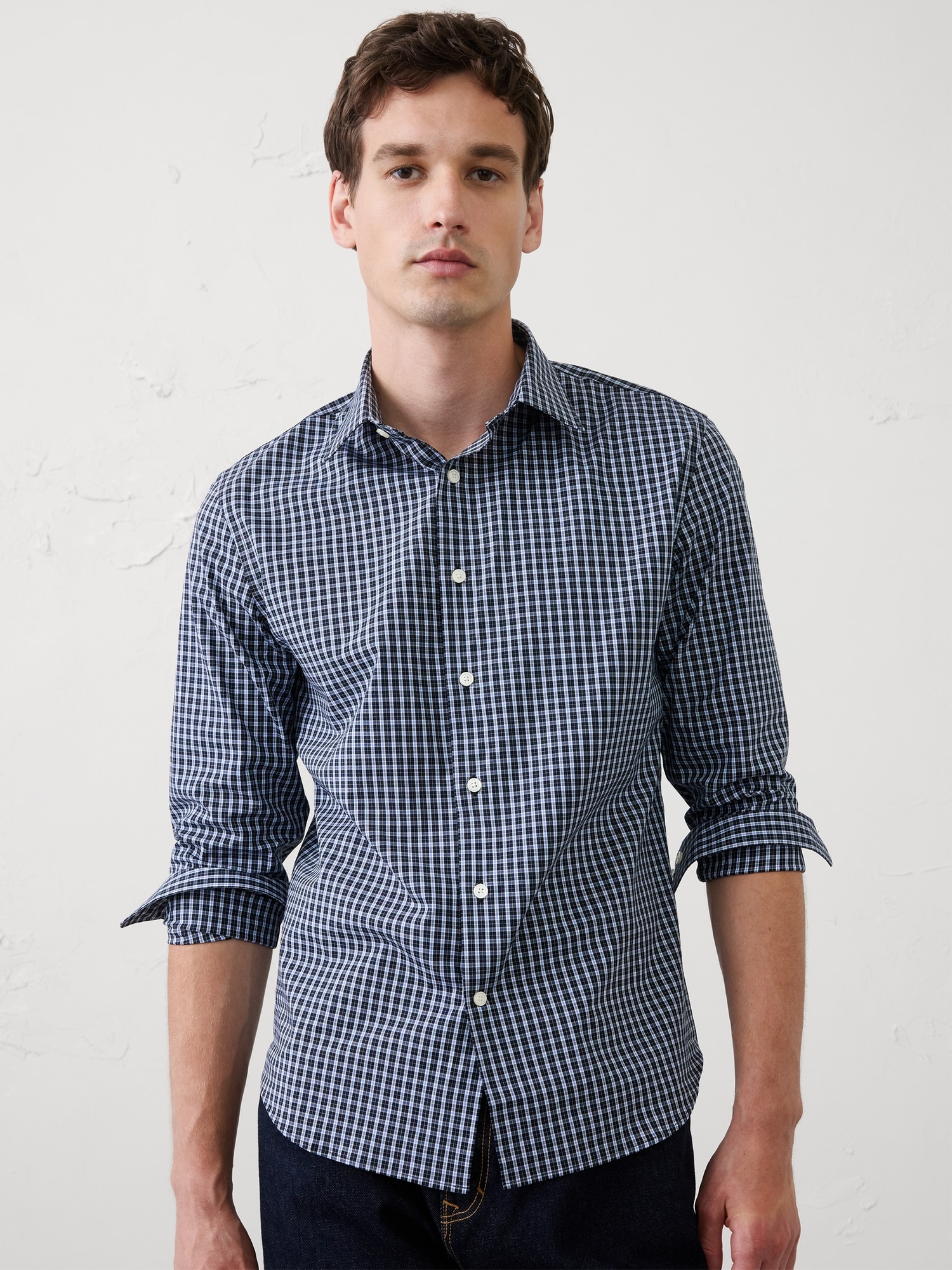 Image number 1 showing, Slim-Fit Untucked Dress Shirt