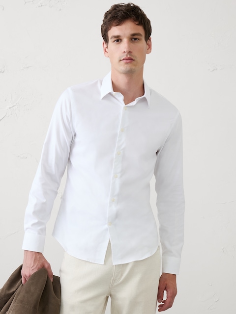 Slim-Fit Untucked Dress Shirt
