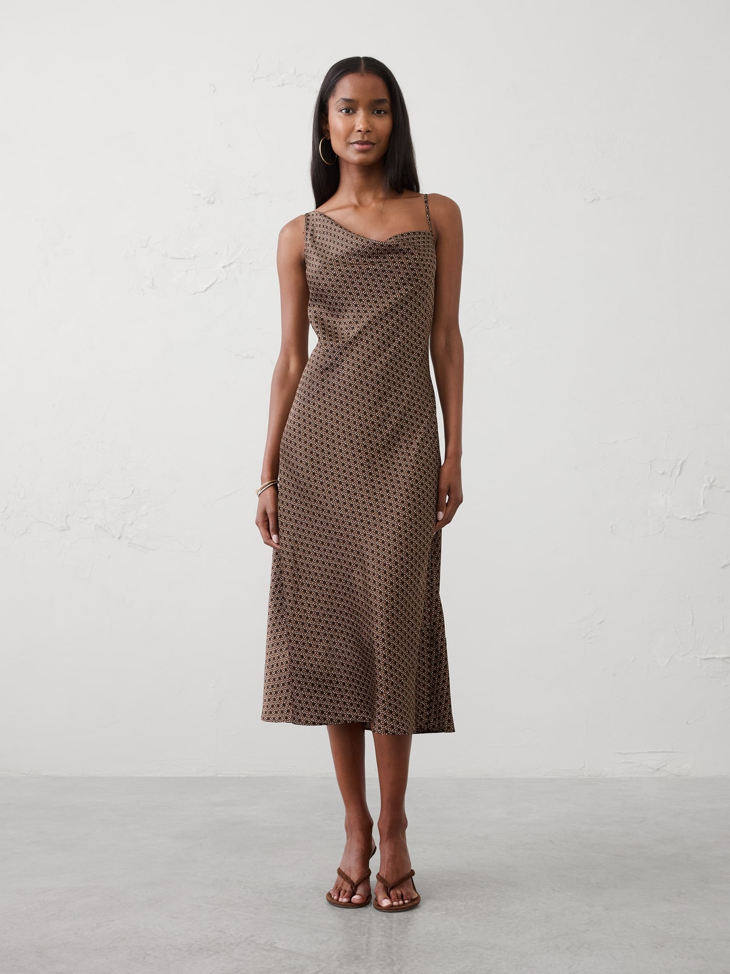 Image number 1 showing, Satin Midi Dress