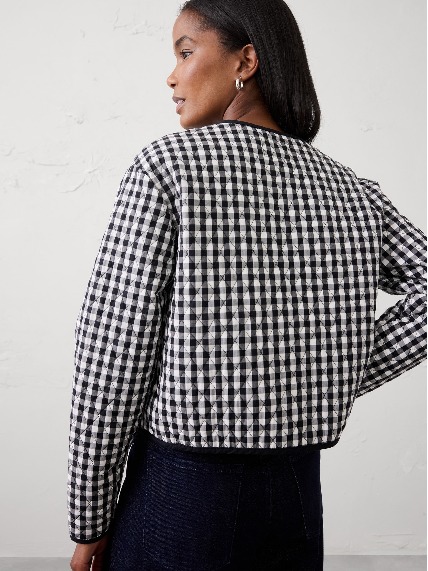 Image number 2 showing, Quilted Gingham Jacket