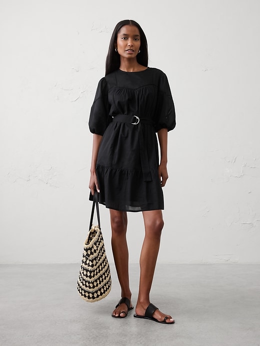 Balloon-Sleeve Mini Dress | Banana Republic Factory