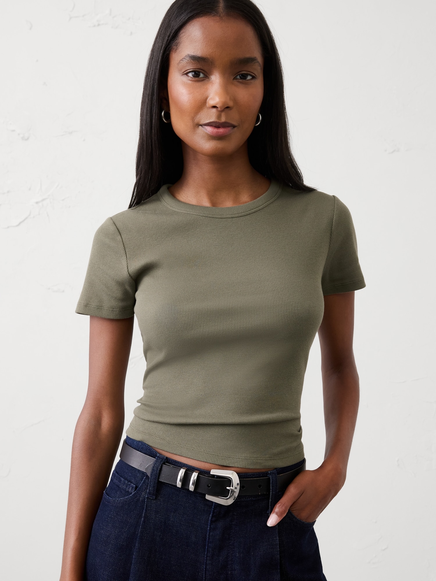 Image number 1 showing, Ribbed T-Shirt