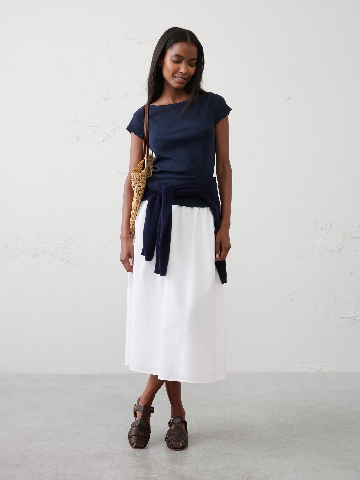 Image number 3 showing, Ribbed Boatneck Top