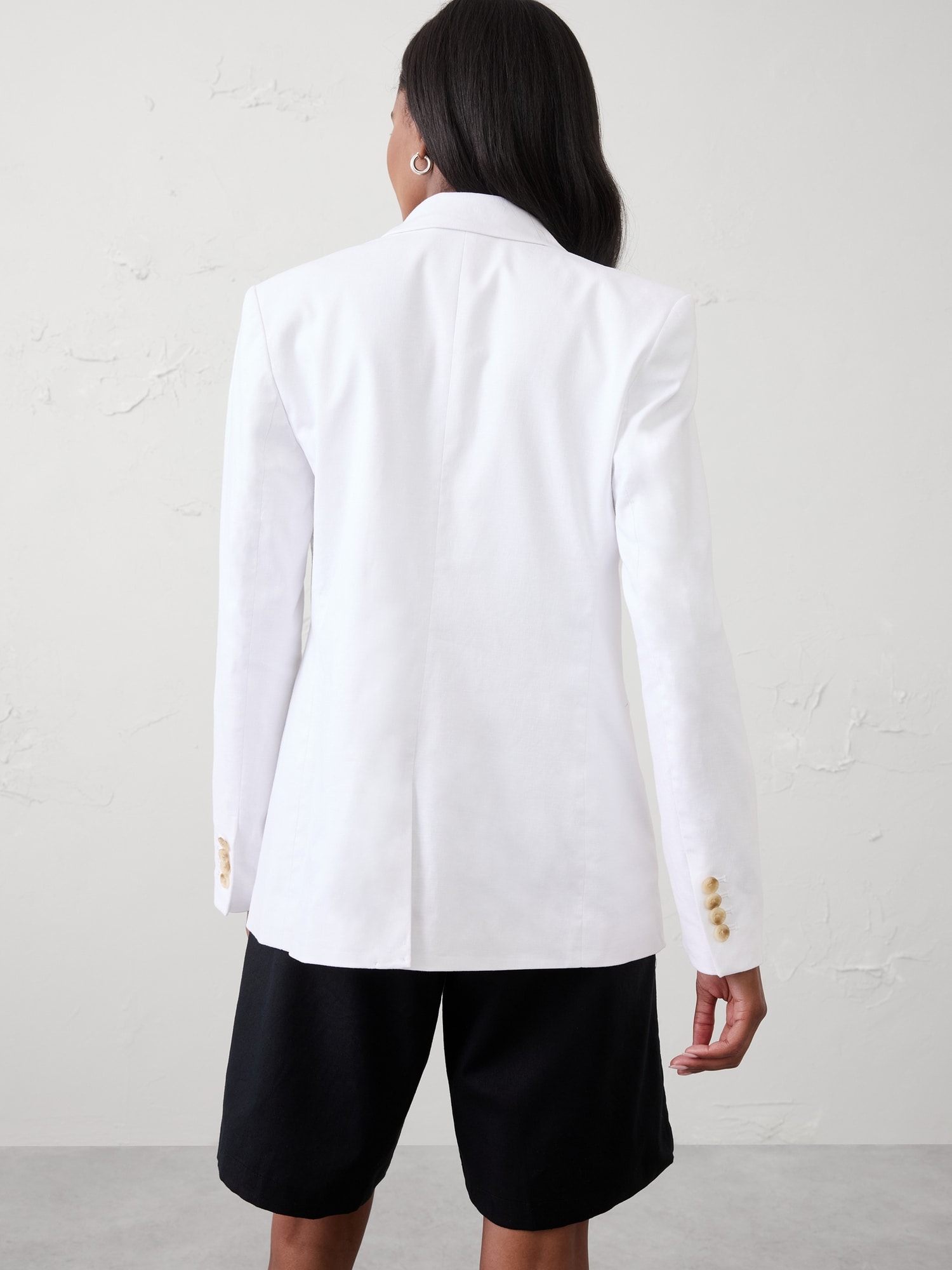 Image number 2 showing, Linen-Blend Double Breasted Blazer