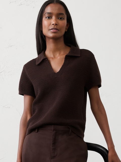 Textured Sweater Polo