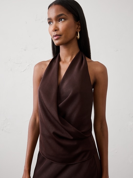 Cowl-Neck Cropped Top | Banana Republic Factory