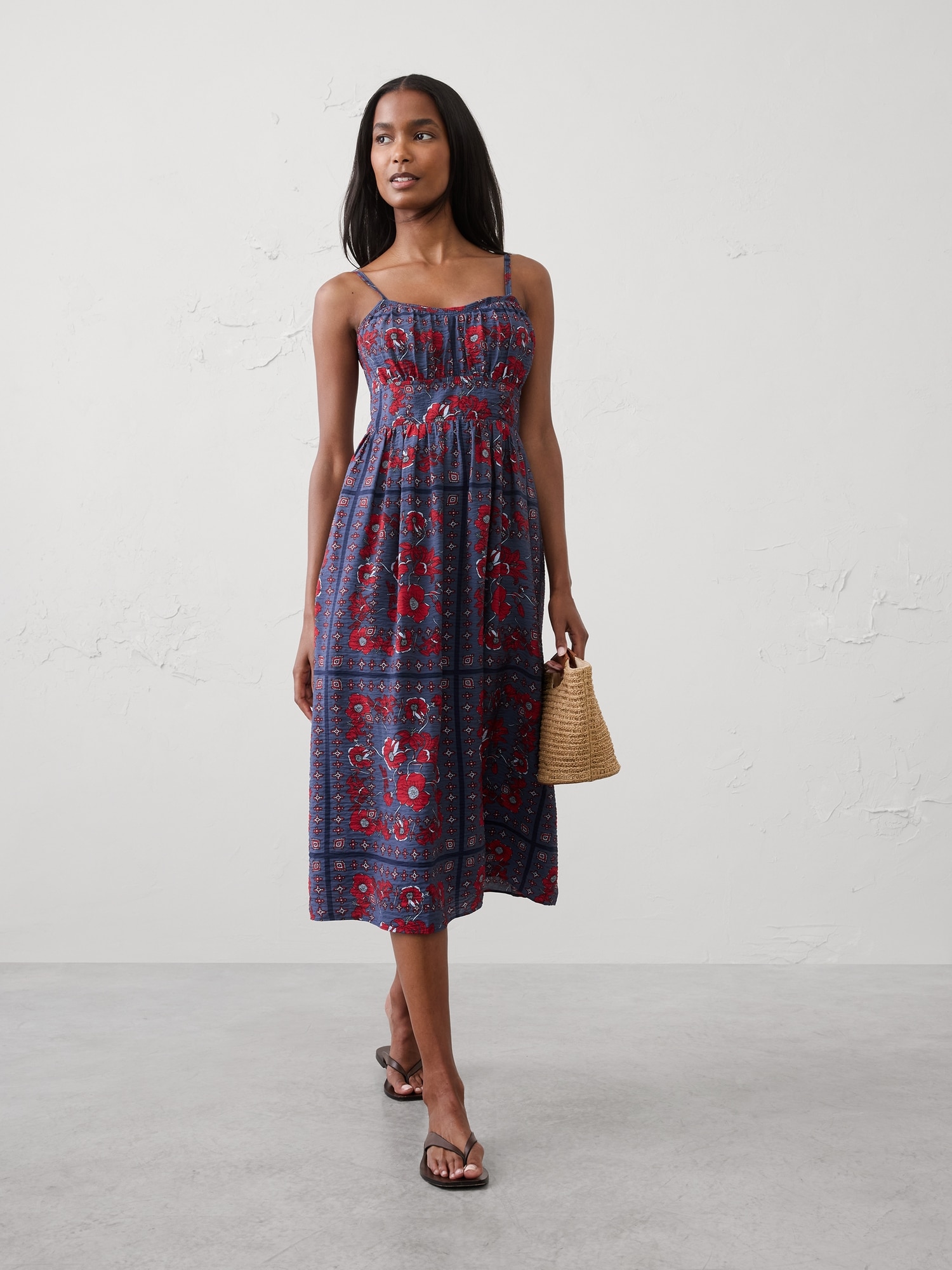 Image number 1 showing, Empire-Waist Midi Dress