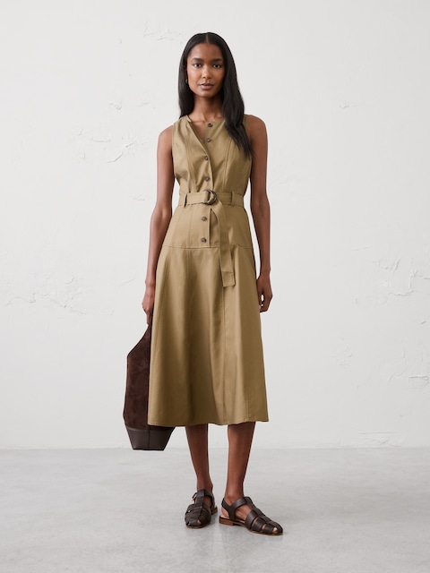 Painters Twill Midi Dress