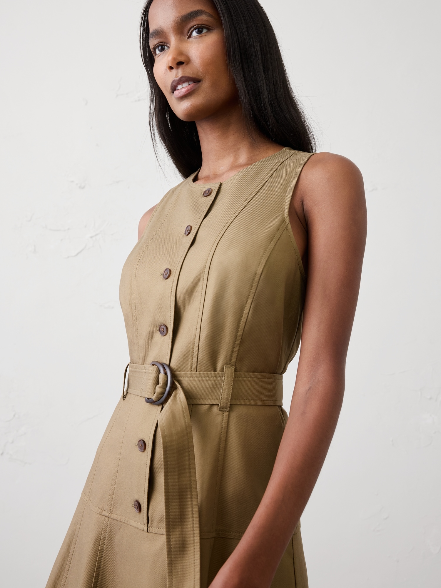 Image number 3 showing, Painters Twill Midi Dress