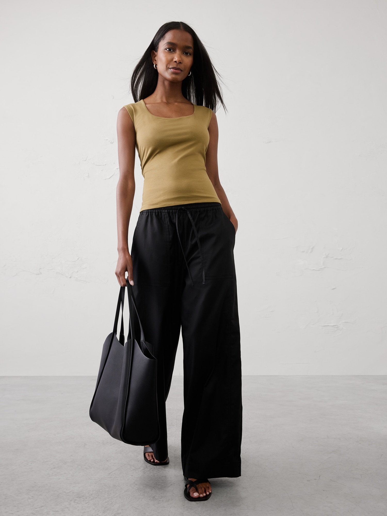 Image number 1 showing, Soft Stretch Scoop-Neck Top