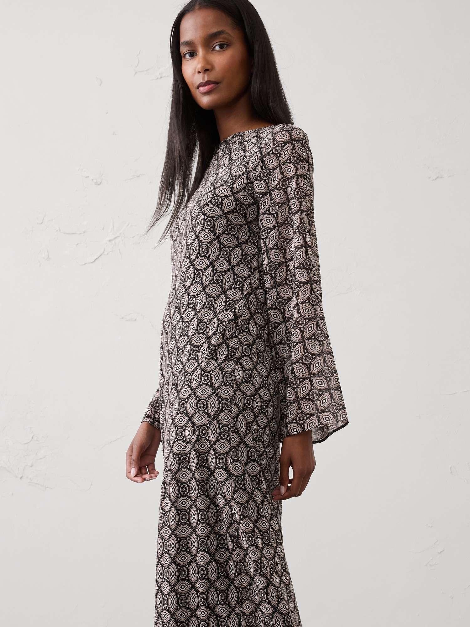 Image number 3 showing, Boatneck Maxi Dress