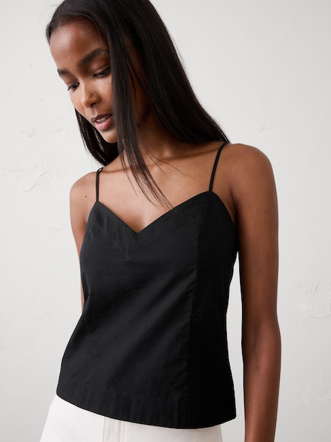 Pleated Swing Cropped Top