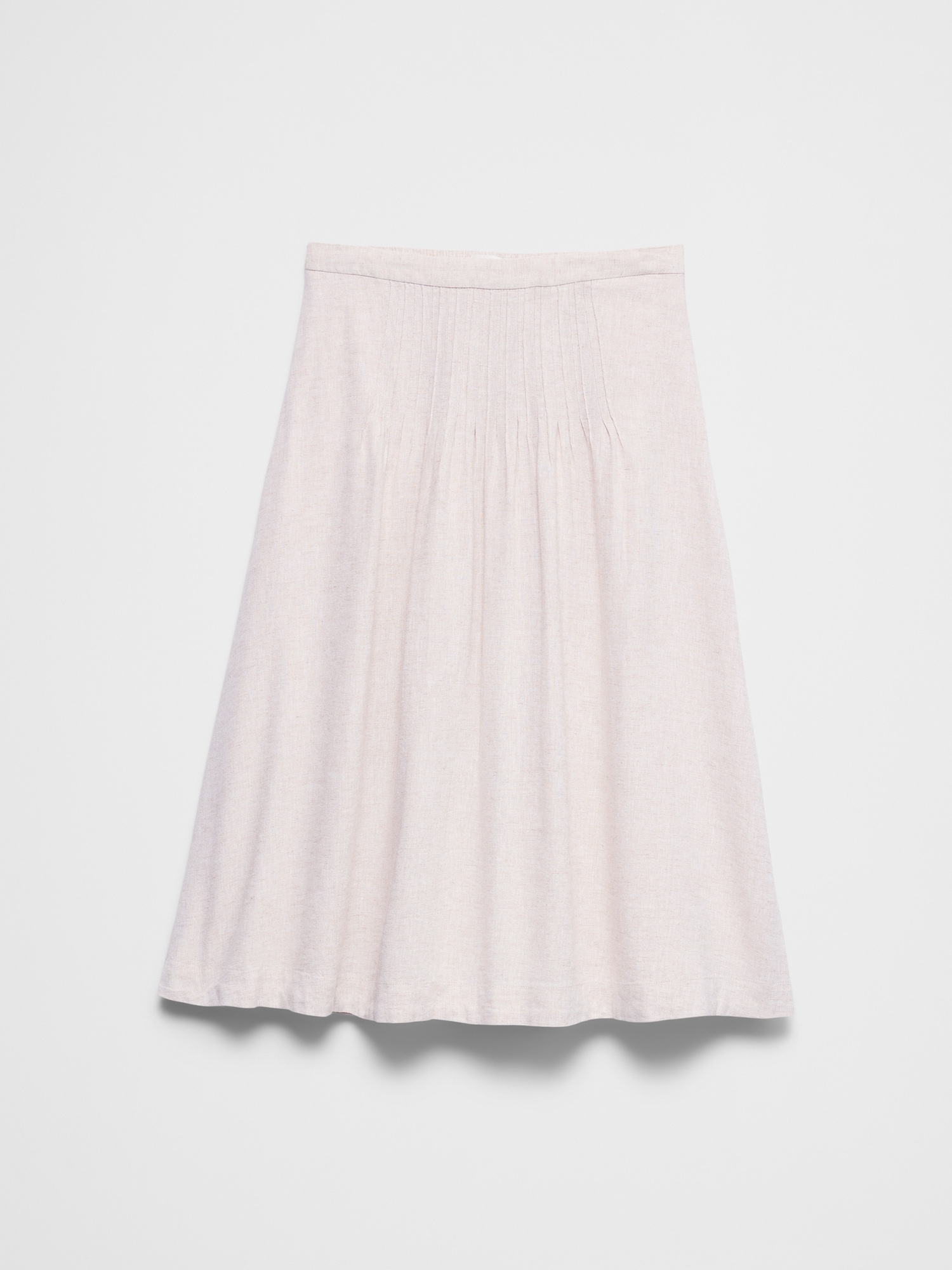 Image number 4 showing, Linen-Blend Pintuck Midi Skirt