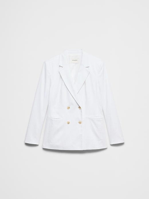 Linen-Blend Double Breasted Blazer | Banana Republic Factory