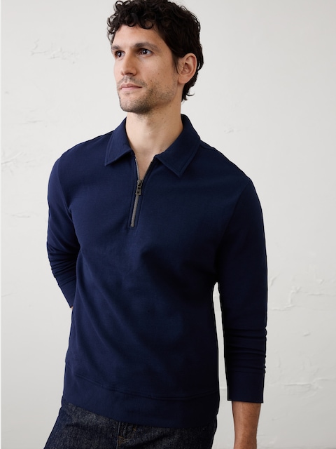Ottoman Quarter-Zip Pullover Polo