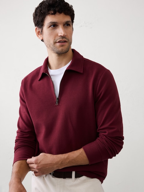 Ottoman Quarter-Zip Pullover Polo