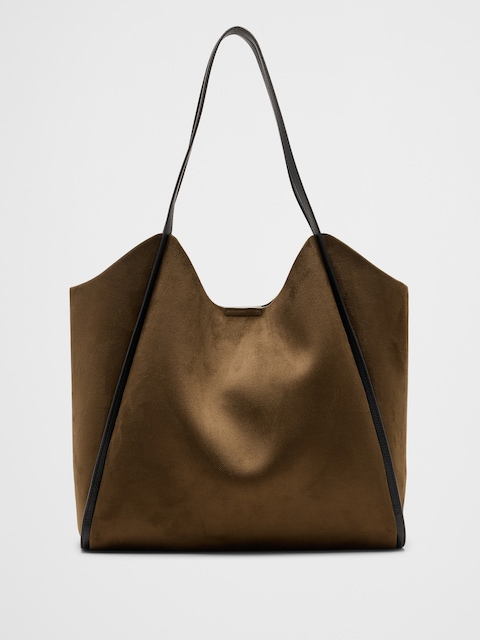 Vegan Leather Modern Bucket Tote