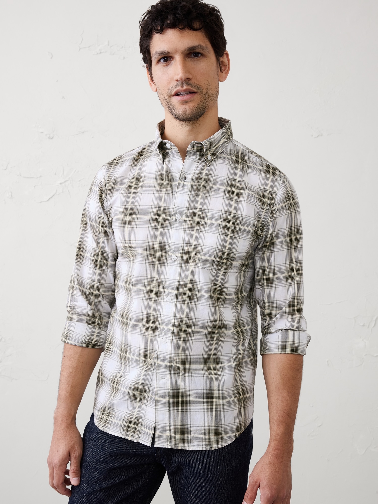 Image number 1 showing, Slim-Fit Softwash Cotton Shirt
